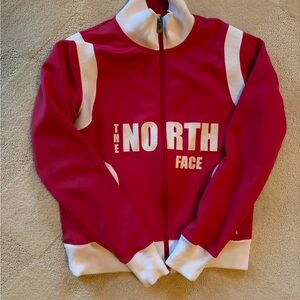 The North Face Bold Red and White Track Jacket